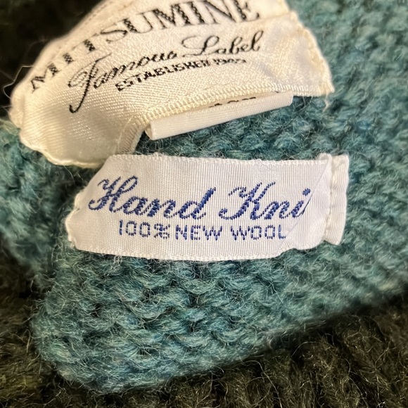 Gorgeous mens hand knit wool turtleneck sweater Mitsumine - Picture 8 of 8